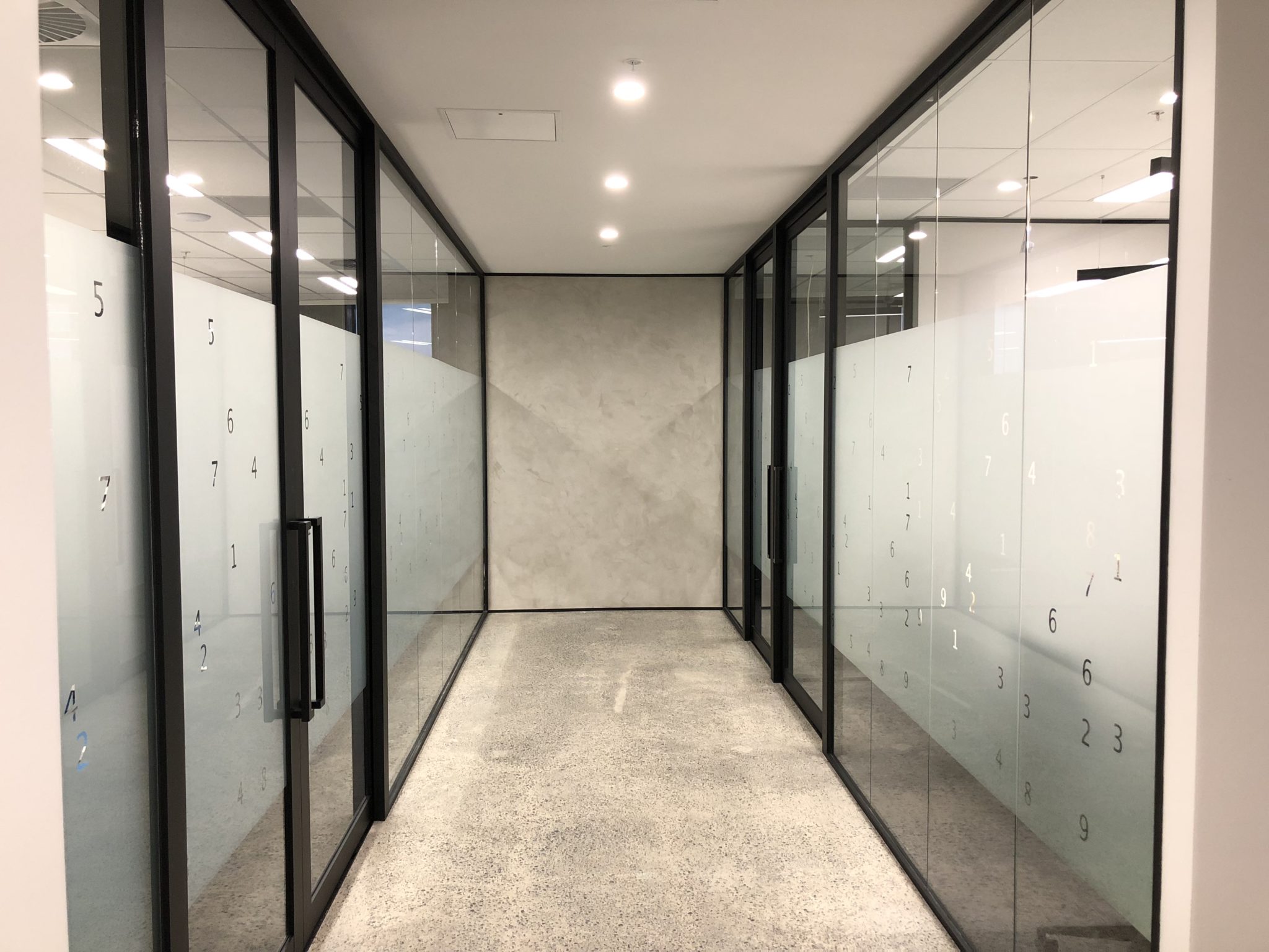 Modern aluminium office partitions Auckland